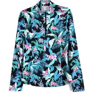 Tommy Bahama Tropical Printed Golf Half Zip L